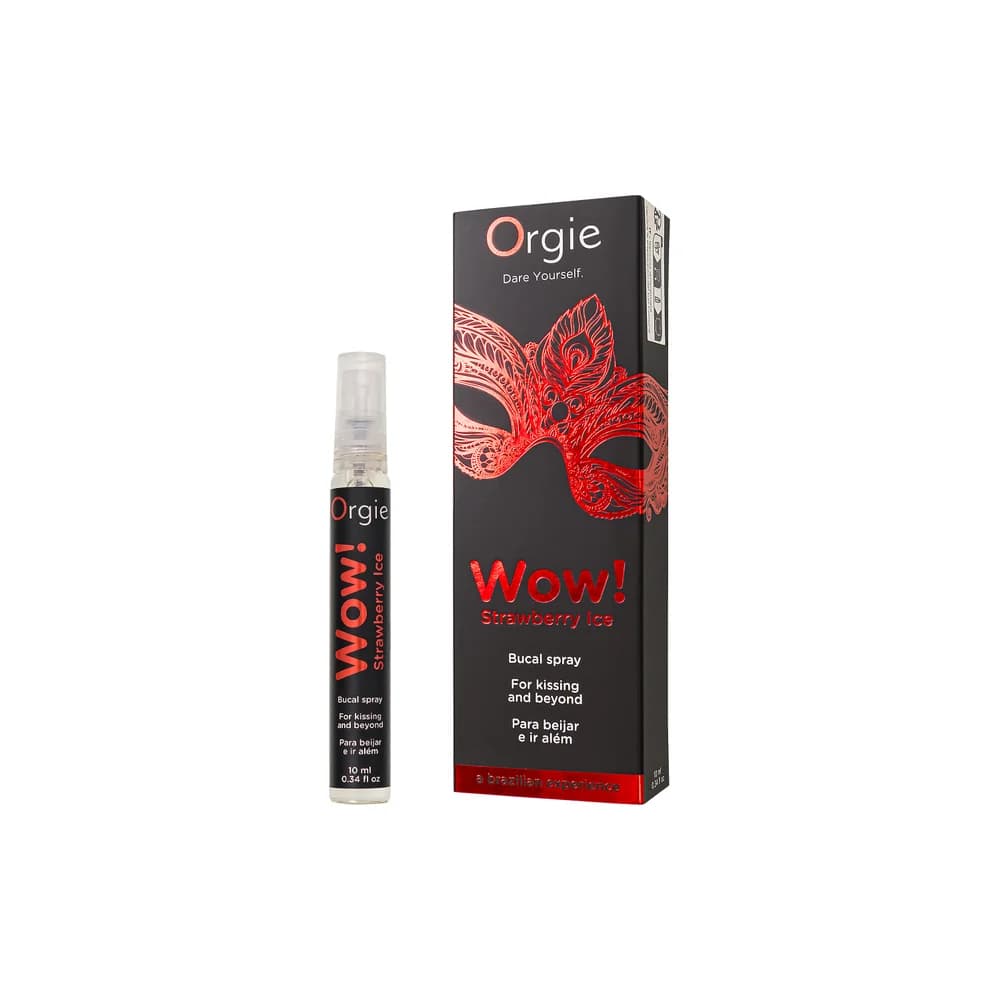 Orgie WOW Strawberry Ice Çilek ve Buz Aromalı Oral Seks Spreyi 10 ml thumbnail 4