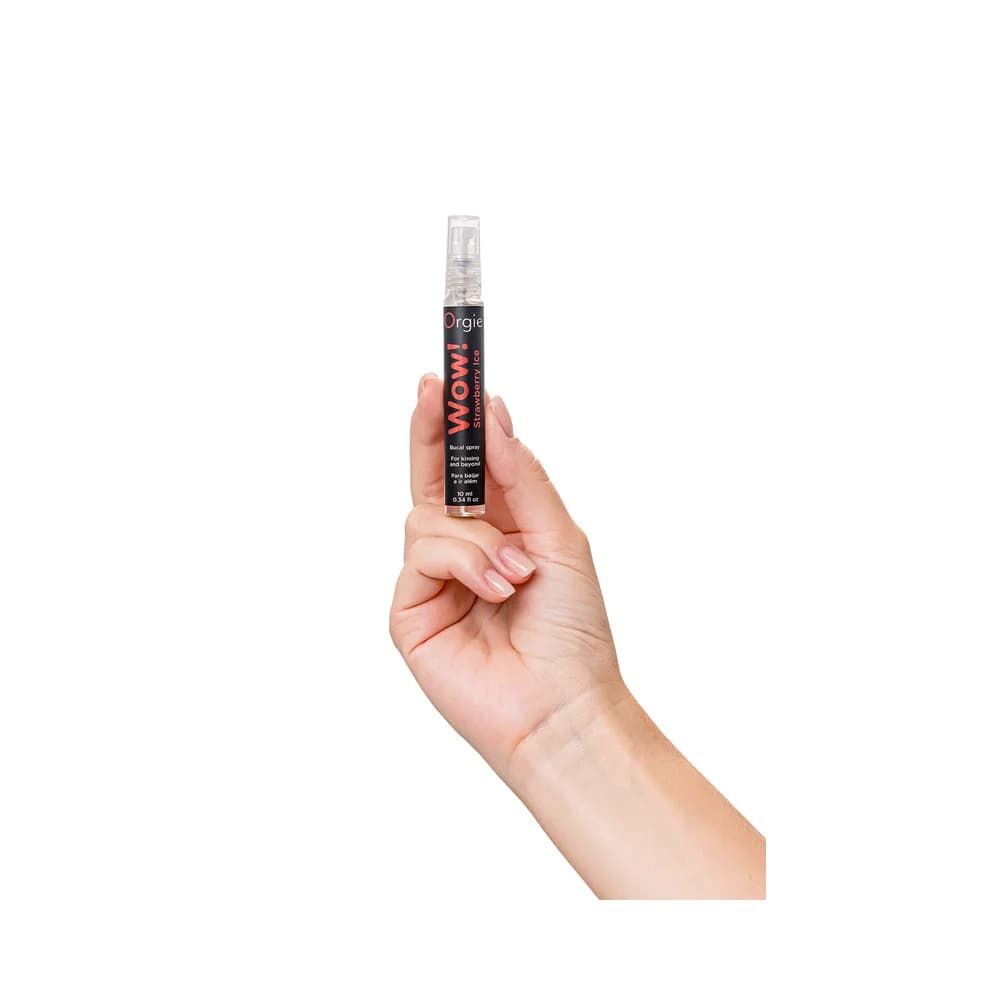 Orgie WOW Strawberry Ice Çilek ve Buz Aromalı Oral Seks Spreyi 10 ml thumbnail 8