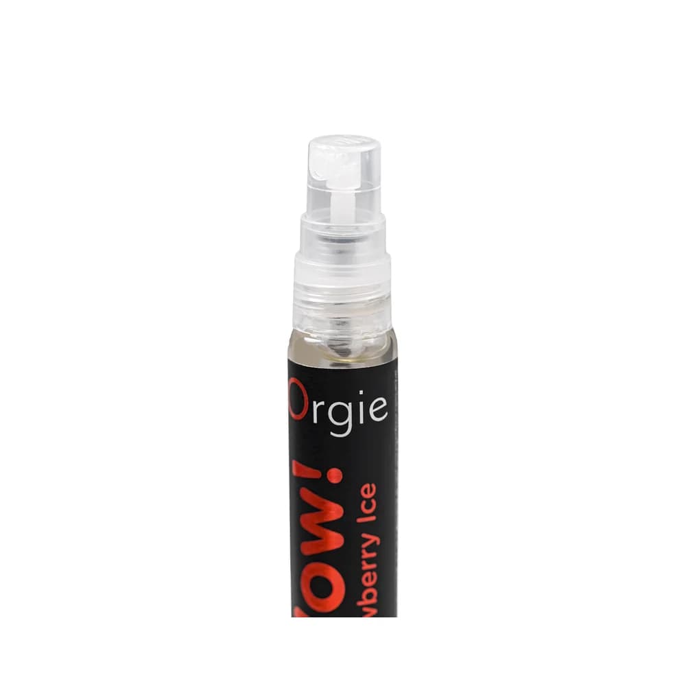 Orgie WOW Strawberry Ice Çilek ve Buz Aromalı Oral Seks Spreyi 10 ml thumbnail 9