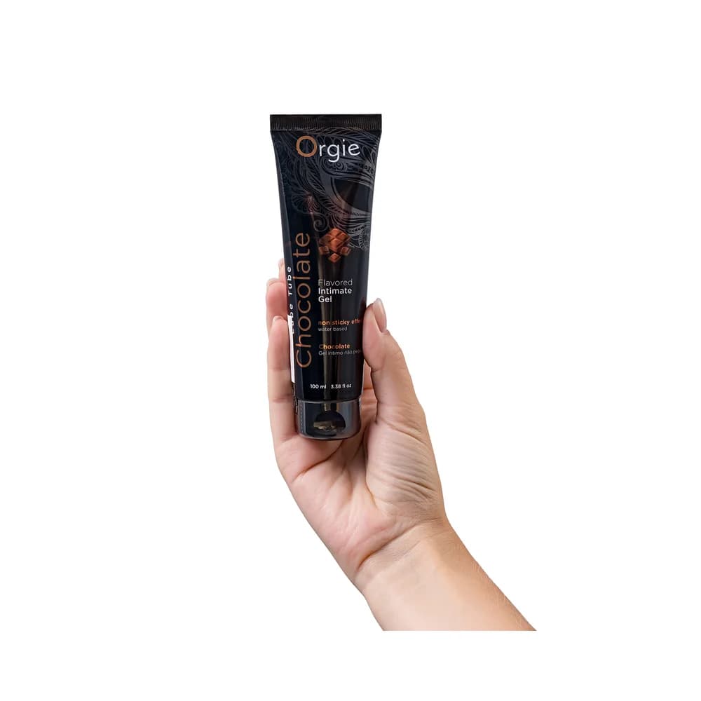 Orgie Lube Tube Chocolate Çikolata Aromalı Su Bazlı Kayganlaştırıcı Jel 100 ml thumbnail 4