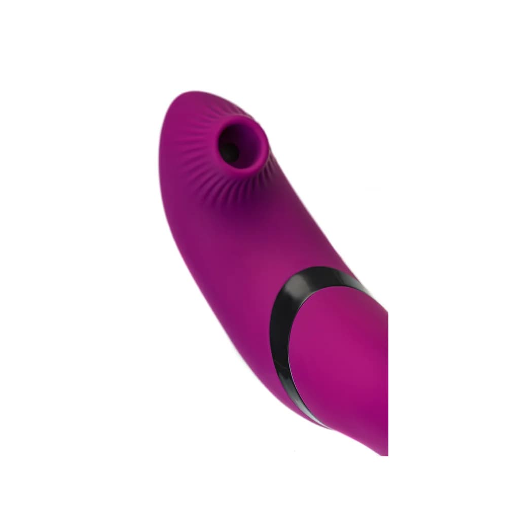 Jos Spinser Vakum Uyarımlı Döner Başlıklı Silikon Vibratör - 23 cm Mor thumbnail 14