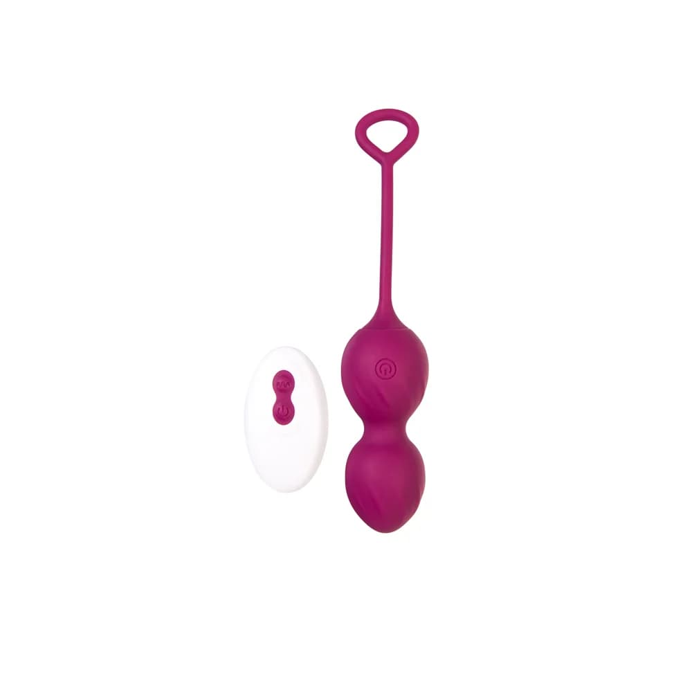 L'Eroina Moussy Silikon Vajinal Egzersiz Topları - Bordo 17 cm thumbnail 3