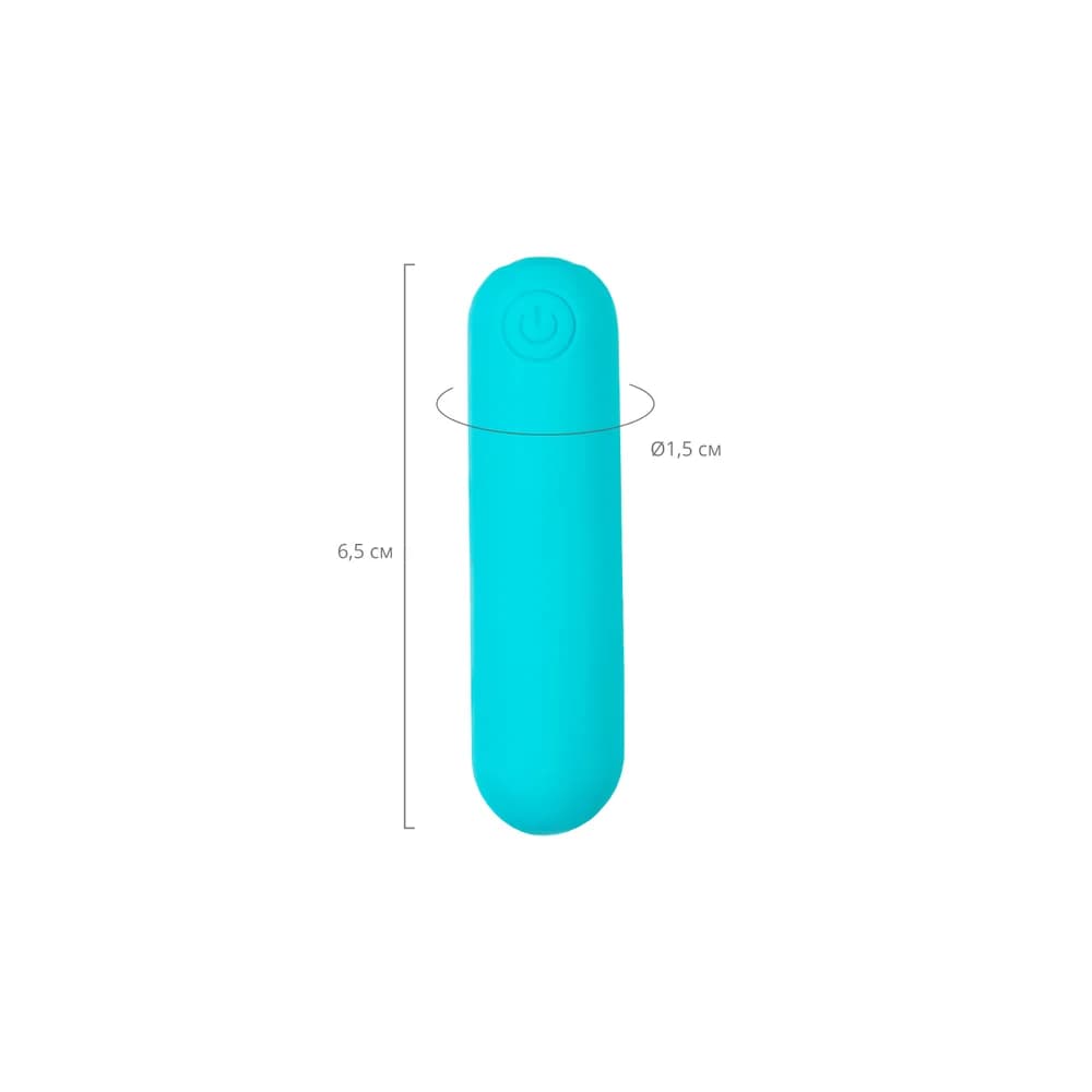 A-Toys by TOYFA Tnim Mavi Silikon Mini Bullet Mermi Vibratör 6.5 cm thumbnail 3