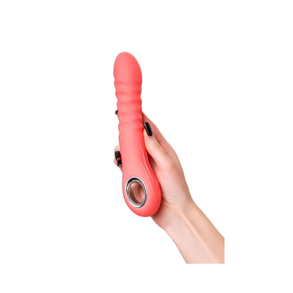 Flovetta Flox Yukarı ve Aşağı İşlevli Silikon Stimülatör Mercan 21,5 cm thumbnail 6