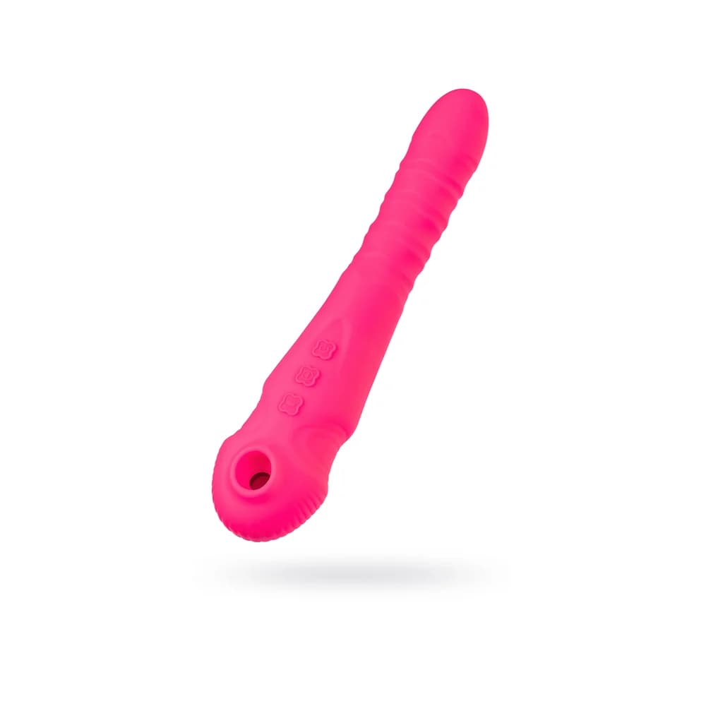 Jos Cotox Vakum Uyarımlı Silikon Pembe Pulsatör Vibratör 23 cm