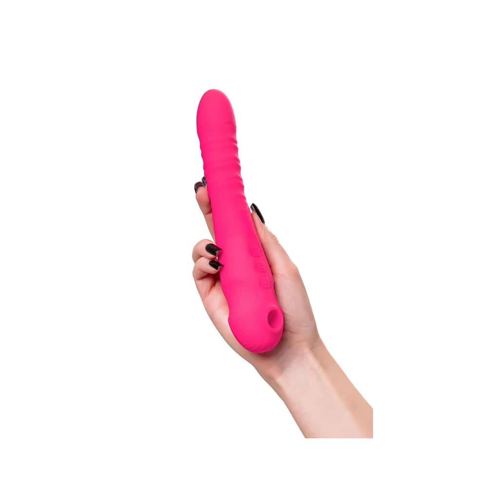 Jos Cotox Vakum Uyarımlı Silikon Pembe Pulsatör Vibratör 23 cm thumbnail 7