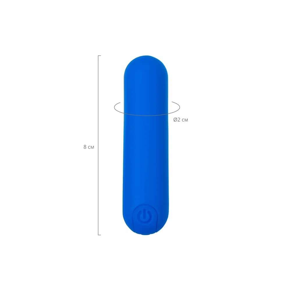 A-Toys by TOYFA Titreşimli Mermi NEP Mini Vibratör, Silikon, Mavi, 8 cm thumbnail 5