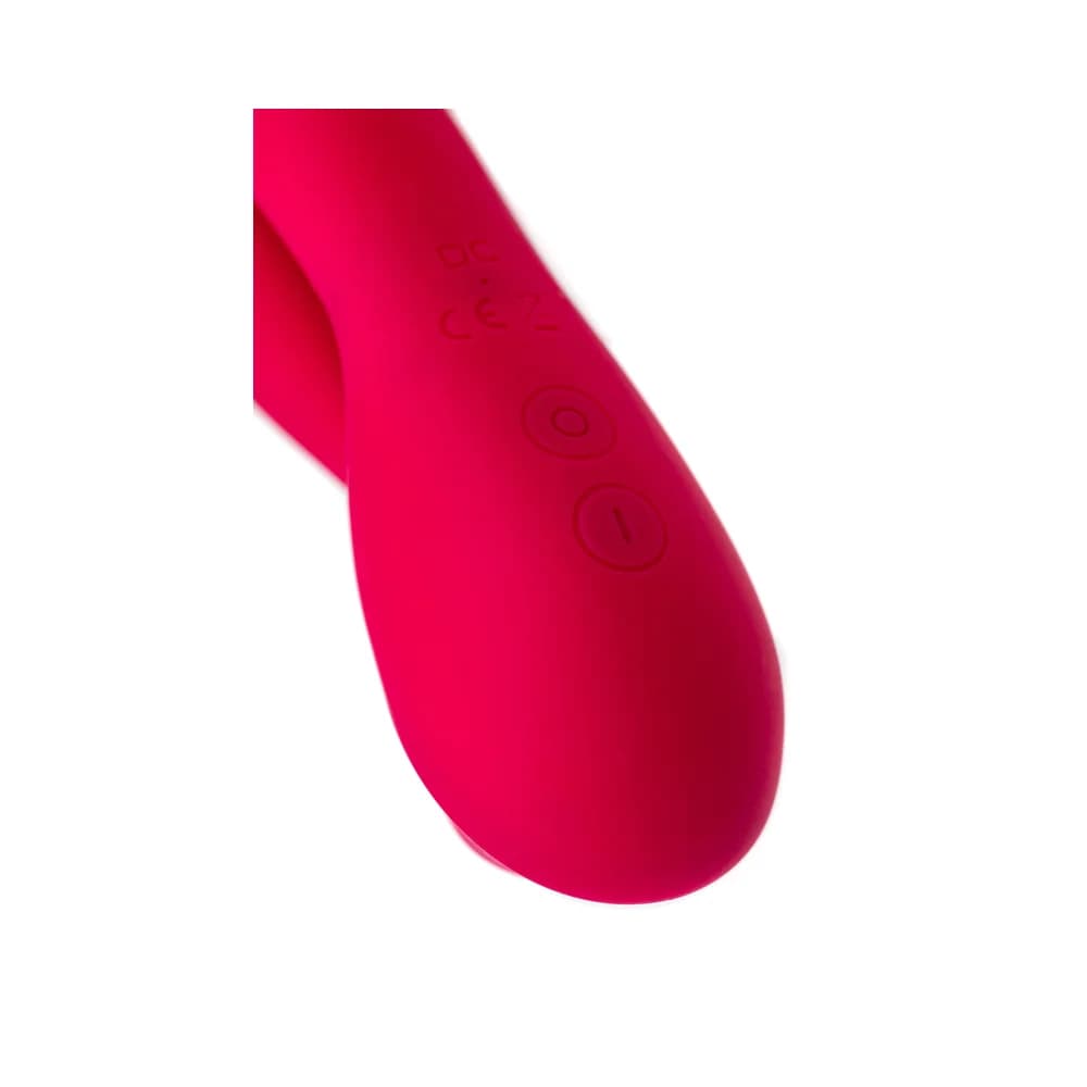 Jos Doobl Pembe Silikon Klitoral Uyarıcılı Vibratör 20 cm thumbnail 11