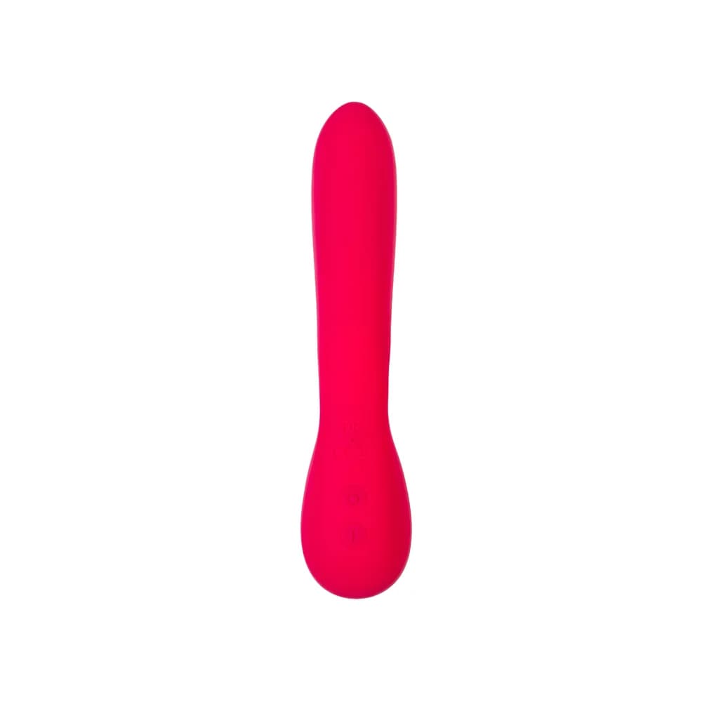 Jos Doobl Pembe Silikon Klitoral Uyarıcılı Vibratör 20 cm thumbnail 3