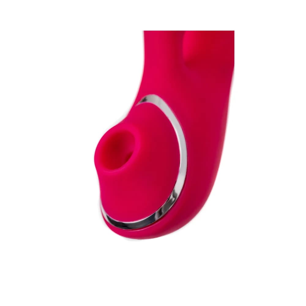 Jos Doobl Pembe Silikon Klitoral Uyarıcılı Vibratör 20 cm thumbnail 10