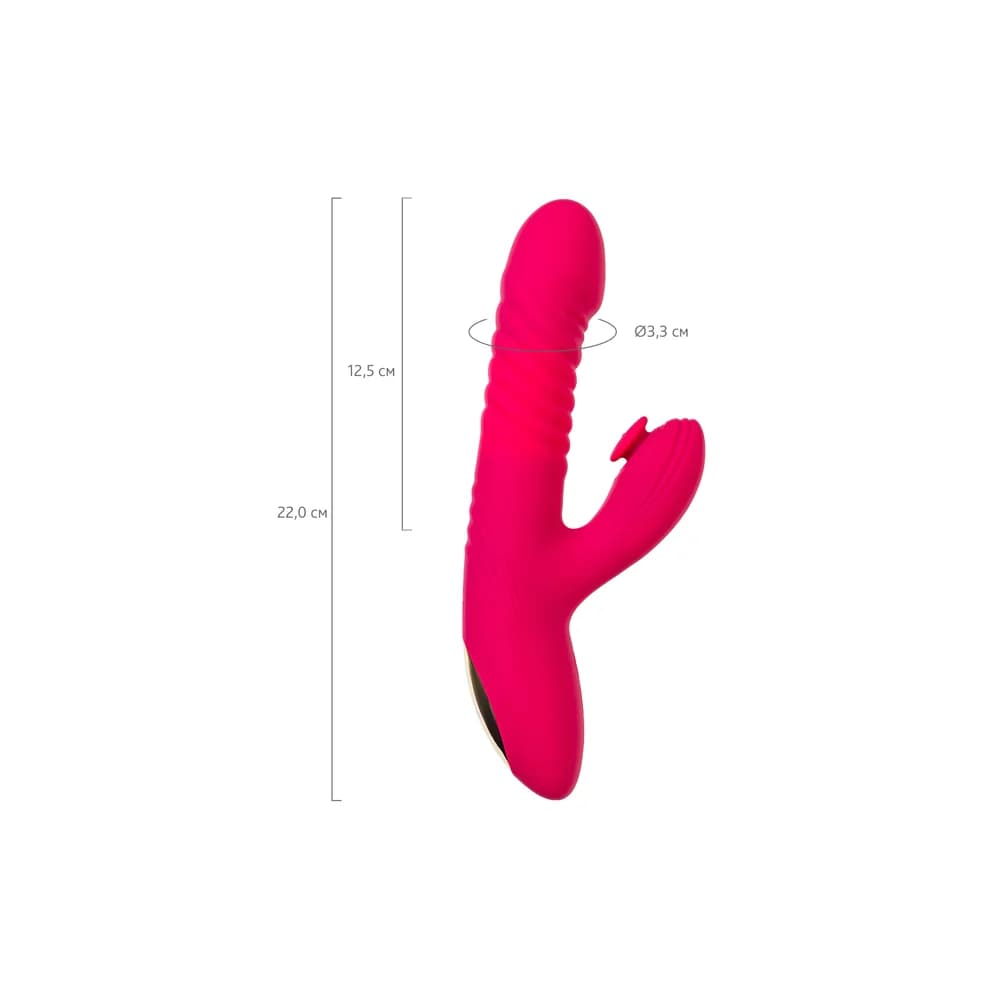 Jos JOS Seri Tavşan Vibratör, Klitoral Uyarıcılı, Silikon, Pembe, 22 cm thumbnail 8