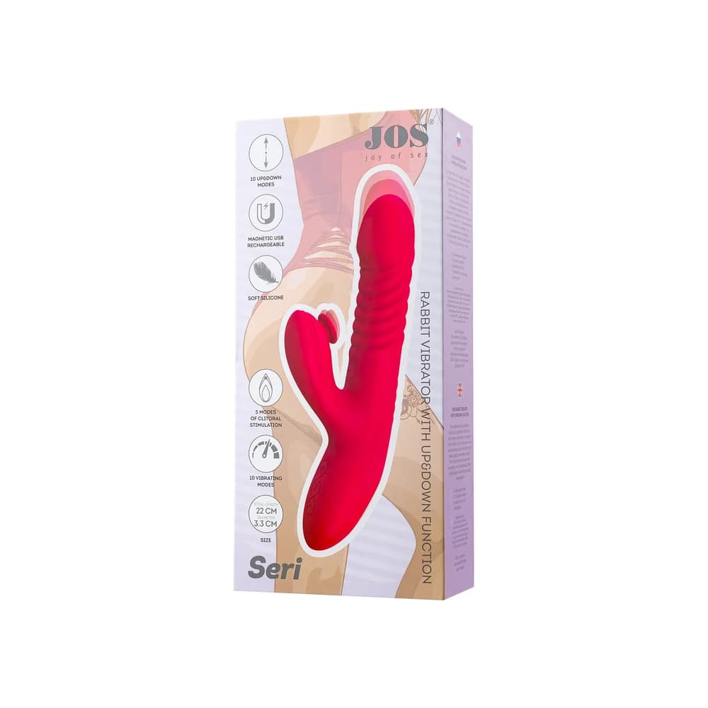 Jos JOS Seri Tavşan Vibratör, Klitoral Uyarıcılı, Silikon, Pembe, 22 cm thumbnail 10