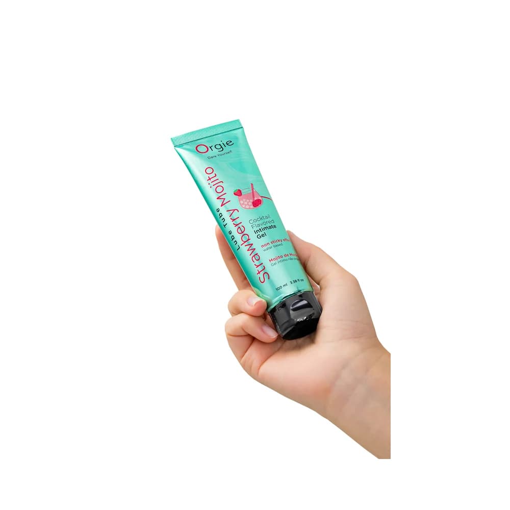 Orgie Lube Tube Cocktail Strawberry Mojito 100 ml Aromalı Kayganlaştırıcı Jel thumbnail 4
