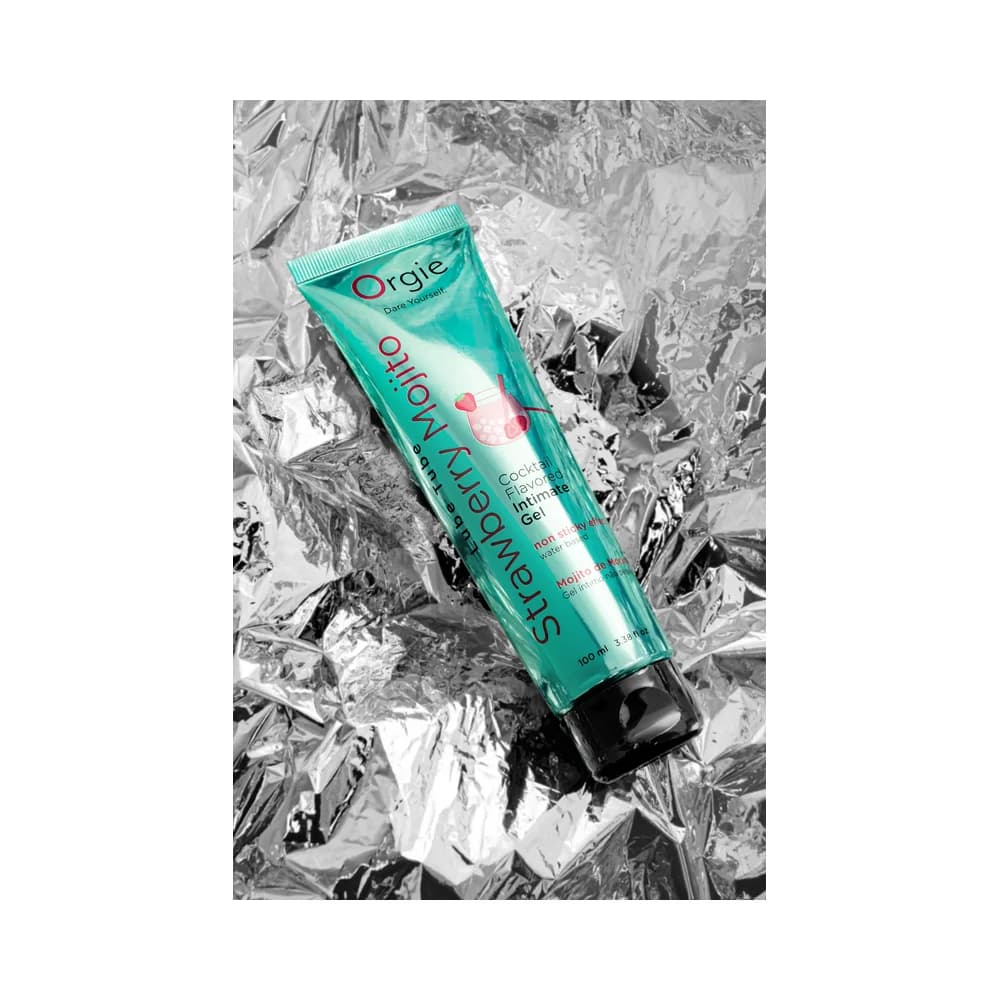 Orgie Lube Tube Cocktail Strawberry Mojito 100 ml Aromalı Kayganlaştırıcı Jel thumbnail 5