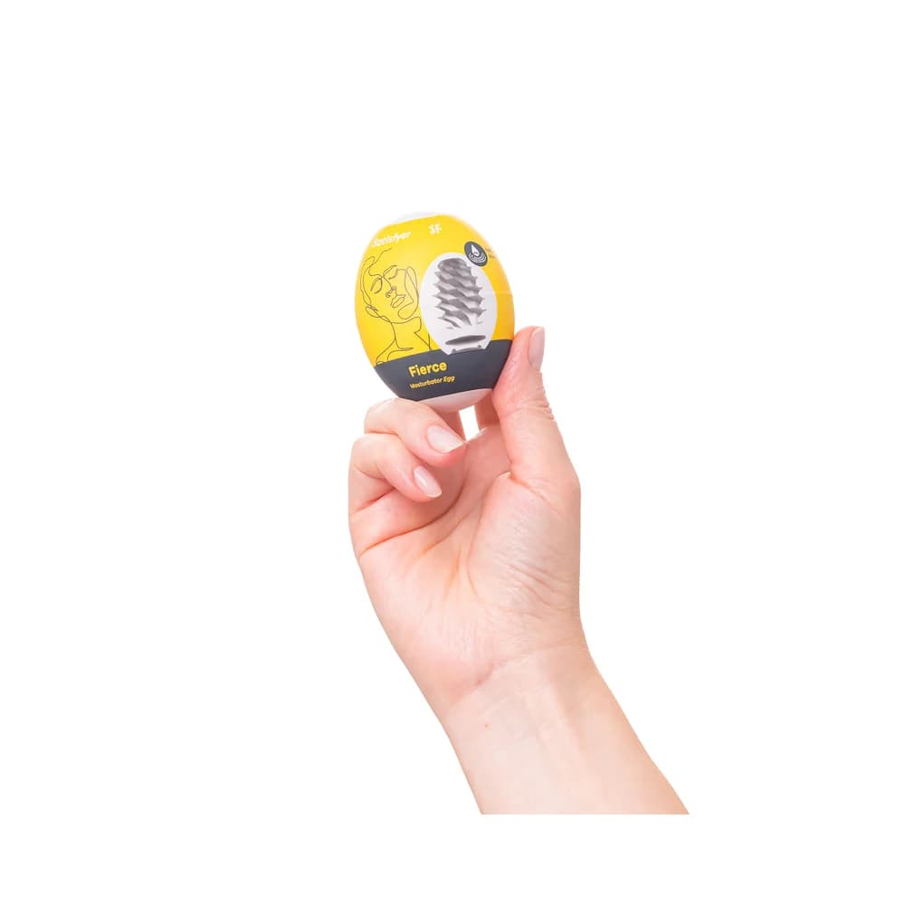 Satisfyer Egg Single Fierce Mastürbatör - Esnek ve Ergonomik Tasarım thumbnail 4