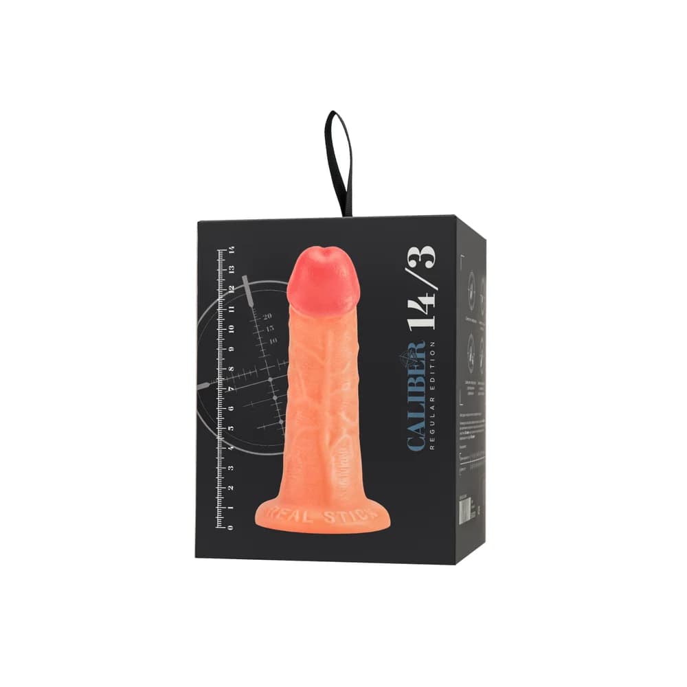 RealStick Caliber Gerçekçi Dildo - 14 cm, Çap 3 cm, Ten Rengi thumbnail 11