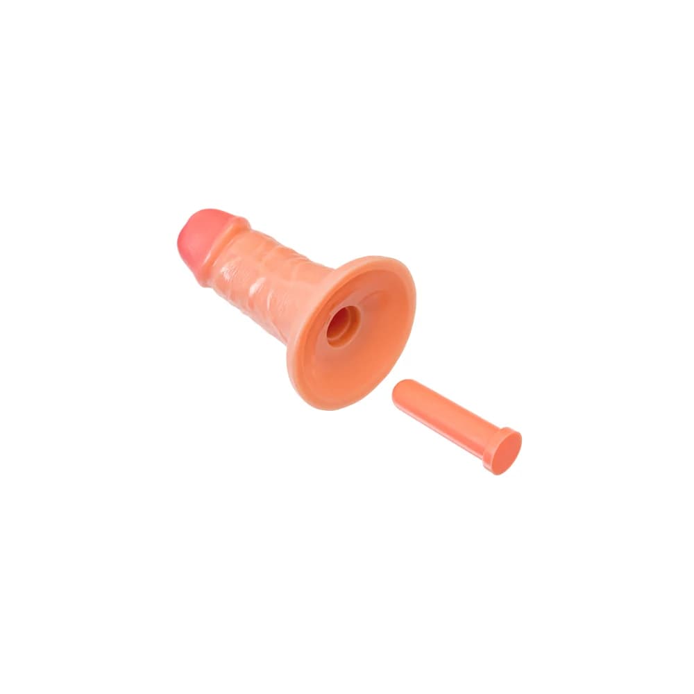 RealStick Caliber Gerçekçi Dildo - 14 cm, Çap 5 cm, Ten Rengi thumbnail 6