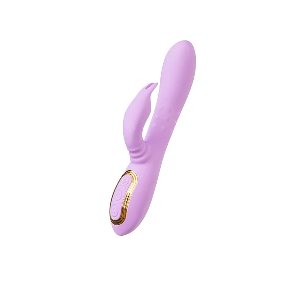 Jos Jammy Silikon Mor 22.5 cm Dönen Başlıklı Titreşimli Klitoral Vibratör