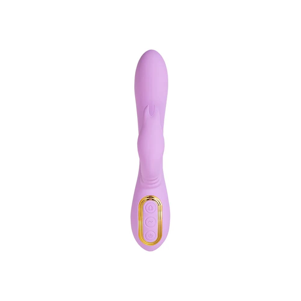 Jos Jammy Silikon Mor 22.5 cm Dönen Başlıklı Titreşimli Klitoral Vibratör thumbnail 2