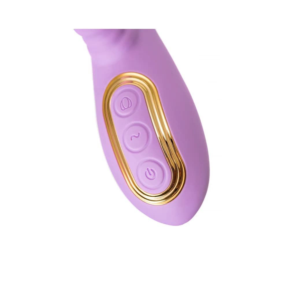 Jos Jammy Silikon Mor 22.5 cm Dönen Başlıklı Titreşimli Klitoral Vibratör thumbnail 10