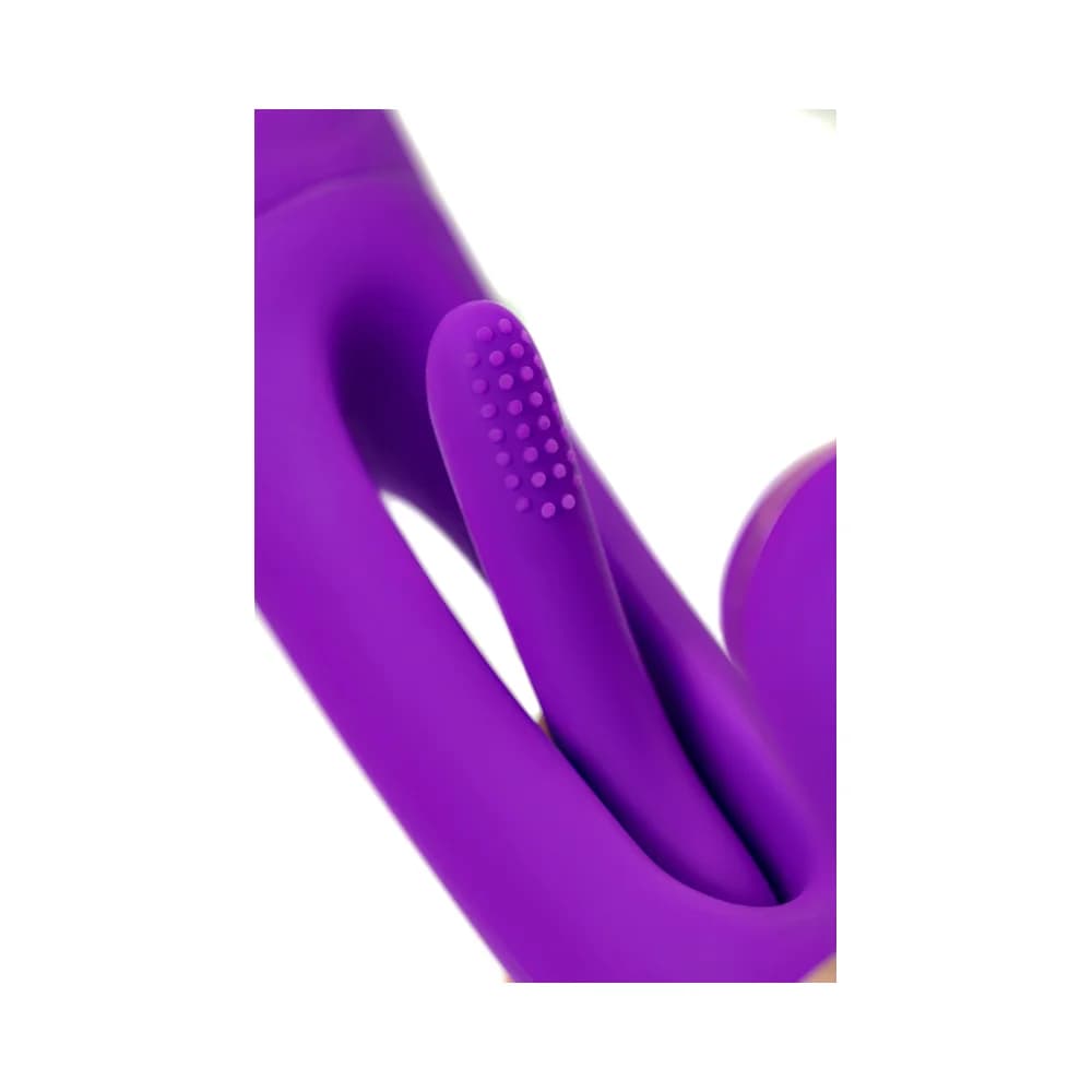 Jos Pitti Kadınlar İçin Mor 24 cm Dil ve Vakum Stimülasyonlu Silikon Vibratör thumbnail 12
