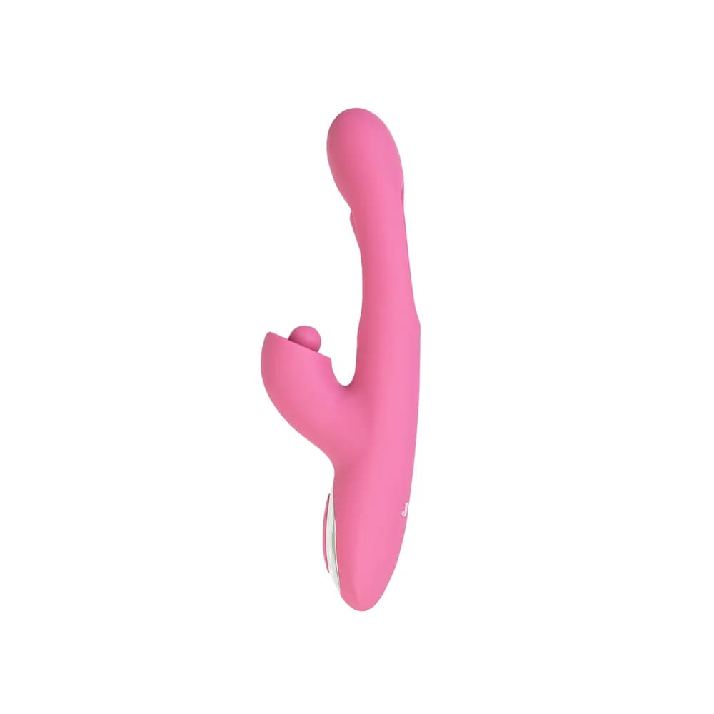 Jos Monti Hareketli Dilli ve Titreşimli Top Başlıklı Silikon Vibratör Pembe 24 cm thumbnail 4
