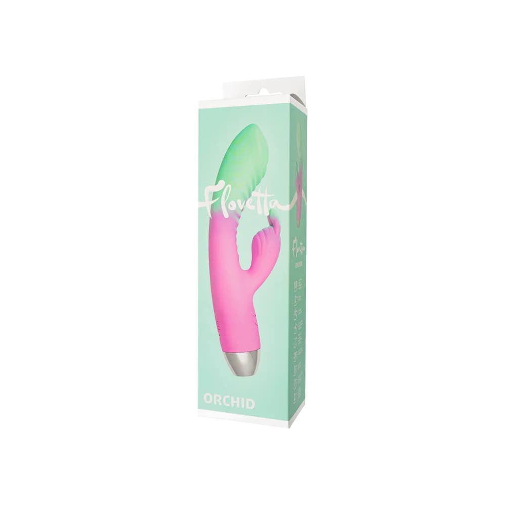 Flovetta Orchid Çift Etkili Klitoral ve G Noktası Vibratörü Nane Pembesi 21 cm thumbnail 9