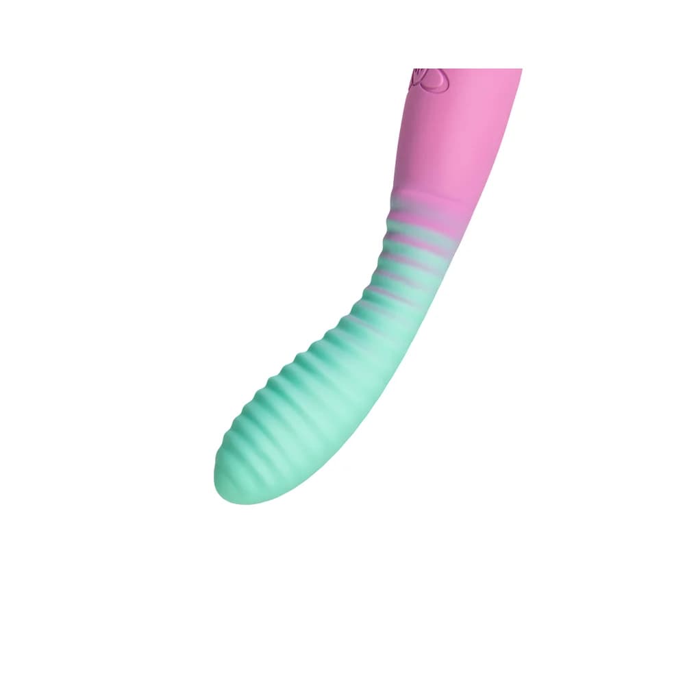 Flovetta Azalia Kavisli Başlıklı Silikon Vibratör Nane Pembesi 20.5 cm thumbnail 12