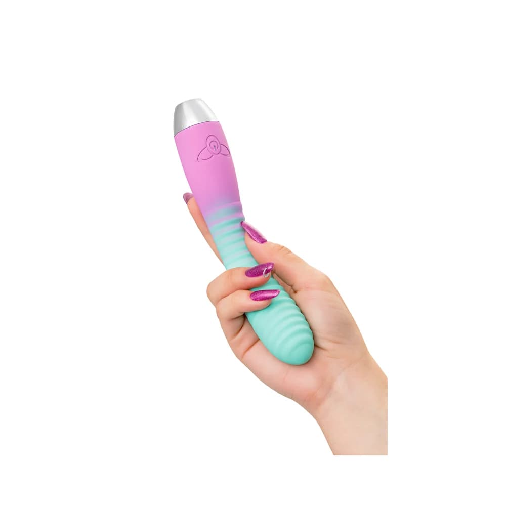 Flovetta Azalia Kavisli Başlıklı Silikon Vibratör Nane Pembesi 20.5 cm thumbnail 8