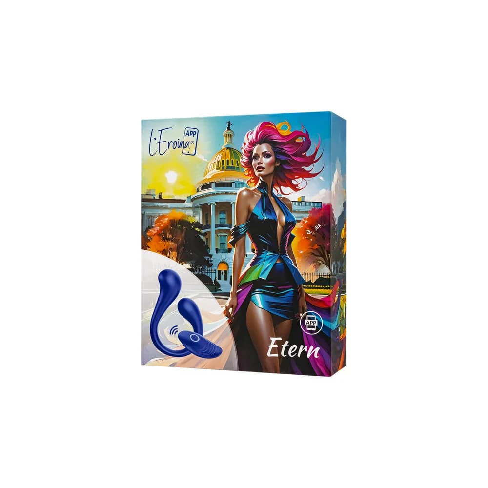 L'Eroina App Etern Çok Fonksiyonlu Uzaktan Kumandalı ve Uygulama Kontrollü Silikon Mavi Vibratör 23 cm thumbnail 10
