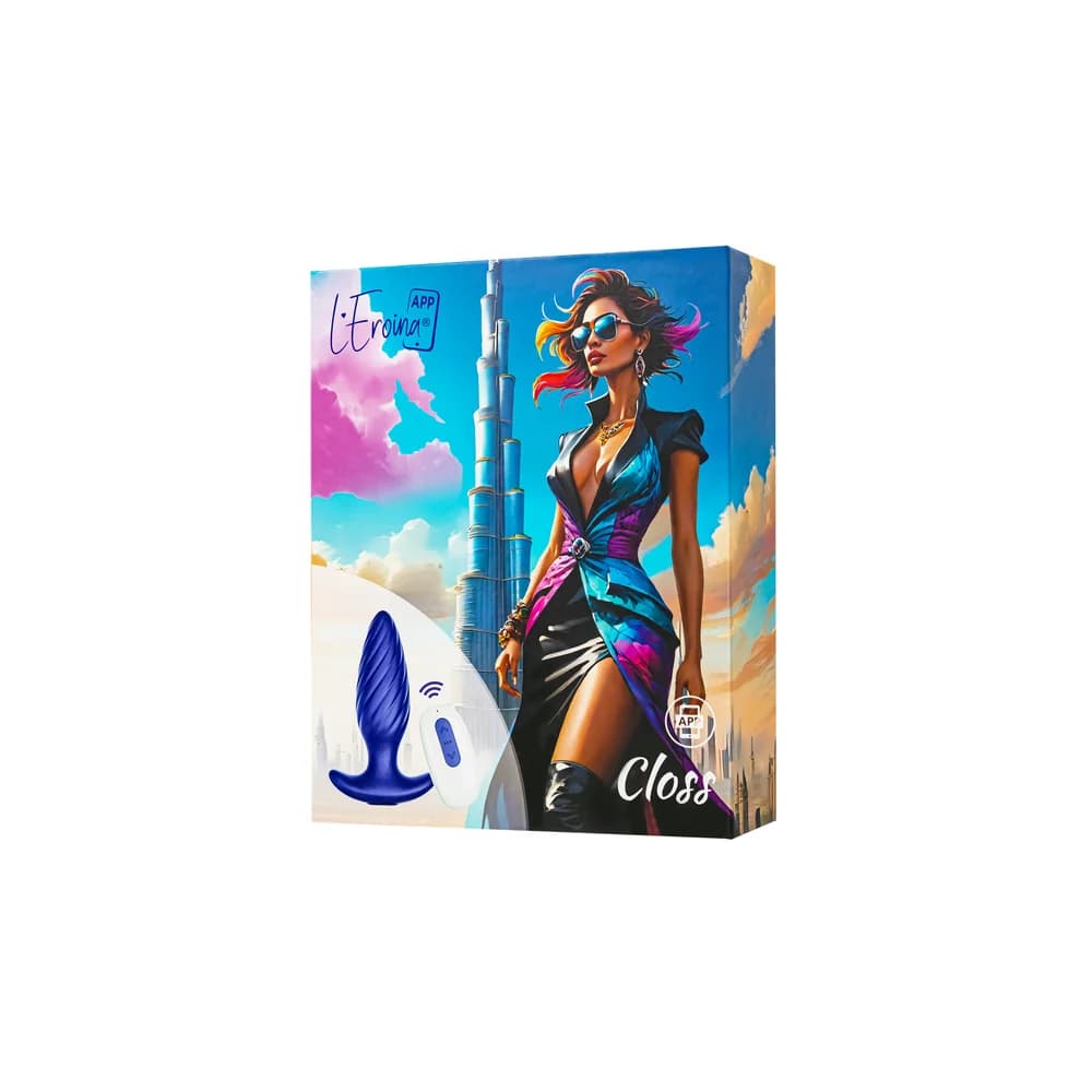L'Eroina App Closs Uygulama ve Kumandadan Kontrollü Silikon Mavi Anal Vibratör 10.5 cm thumbnail 10
