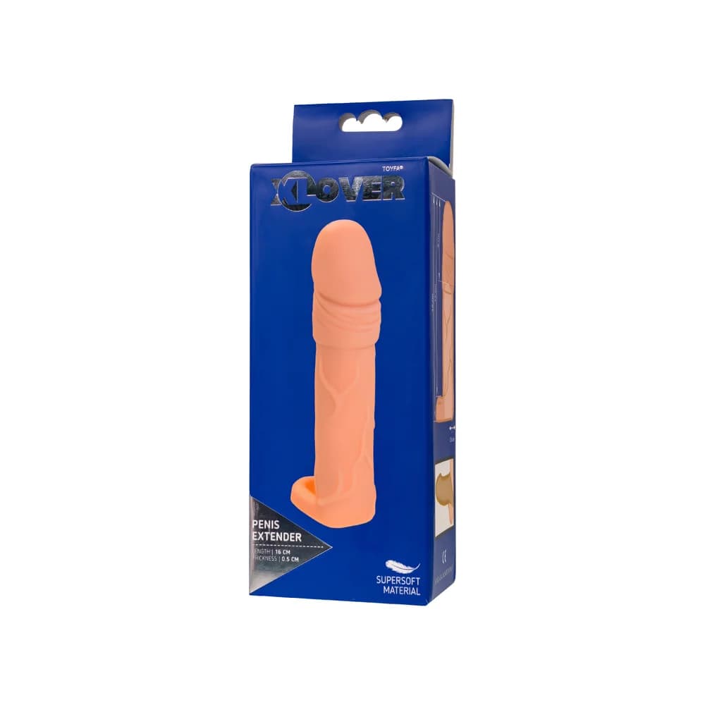 XLover by TOYFA Ten Rengi 16 cm TPE Malzeme Boy Uzatıcı Etkili Penis Kılıfı thumbnail 8