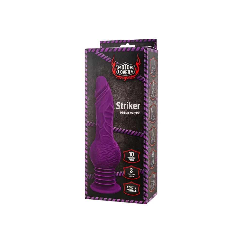 MotorLovers by TOYFA Striker Mini Uzaktan Kumandalı Silikon Seks Makinesi - Mor 23.5 cm thumbnail 8