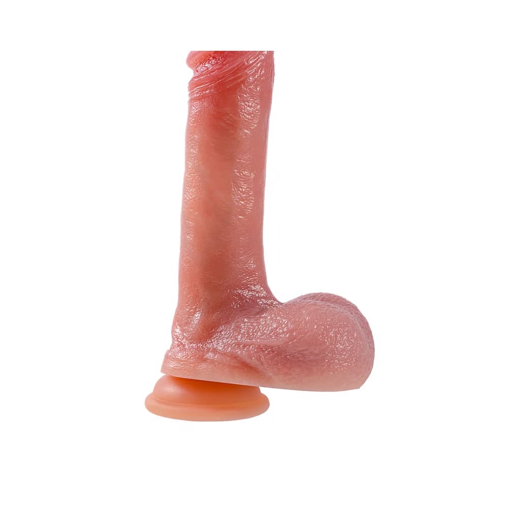 Mr.Baton RealMotion 23 cm Isıtmalı ve İleri-Geri Hareketli Gerçekçi Silikon Dildo thumbnail 4