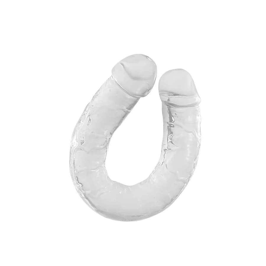 Çift Taraflı Şeffaf Realistik Esnek Jelly Dildo 44,5 cm thumbnail 3