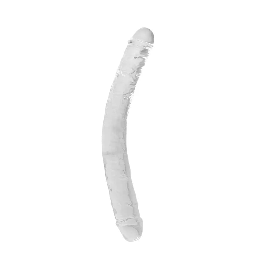 Çift Taraflı Şeffaf Realistik Esnek Jelly Dildo 44,5 cm thumbnail 5