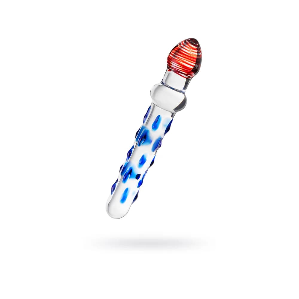 Sexus Glass Çift Taraflı Cam Dildo Şeffaf 20 cm
