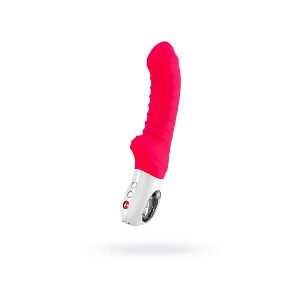 Fun Factory Tiger Ergonomik Silikon Vibratör - Kırmızı 23 cm