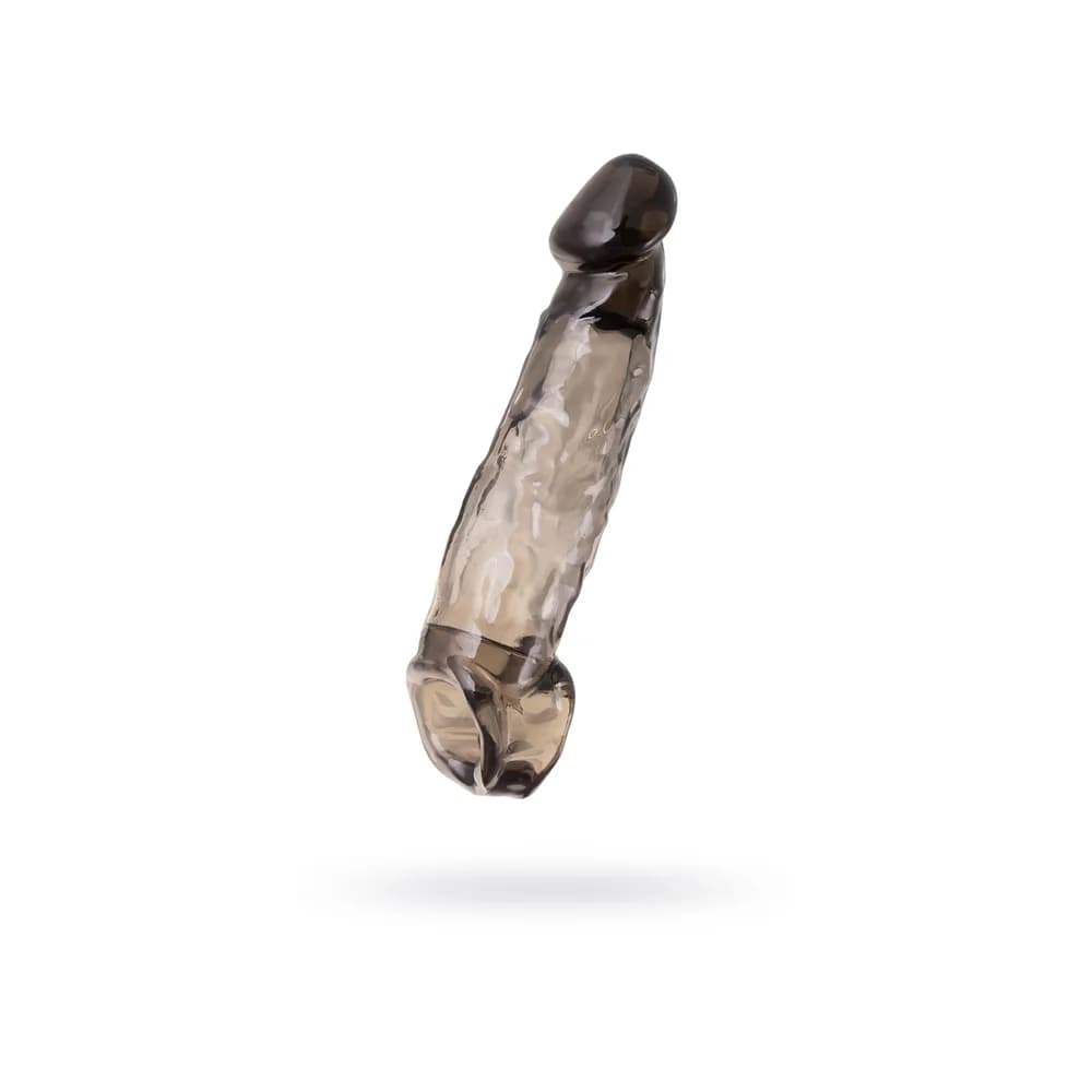 XLover by Toyfa Siyah TPE Boyut Arttırıcı ve Geciktirici Penis Kılıfı 19.5 cm
