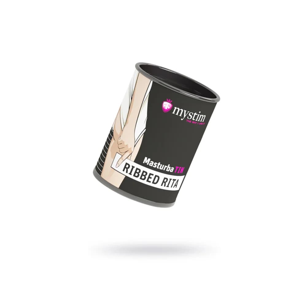 Mystim Ribbed Rita Beyaz TPE Nervürlü Erkek Mastürbatör 4.5 cm