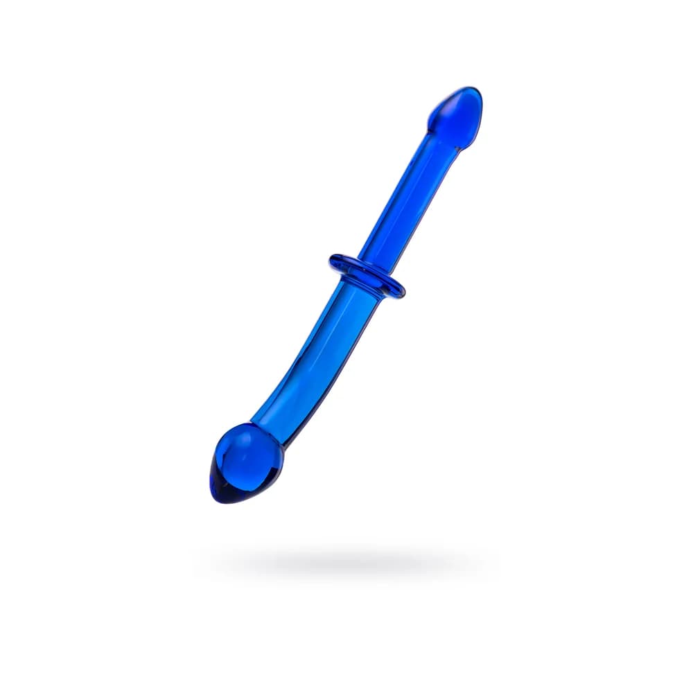 Sexus Glass Çift Taraflı Cam Yapay Penis 25 cm Mavi