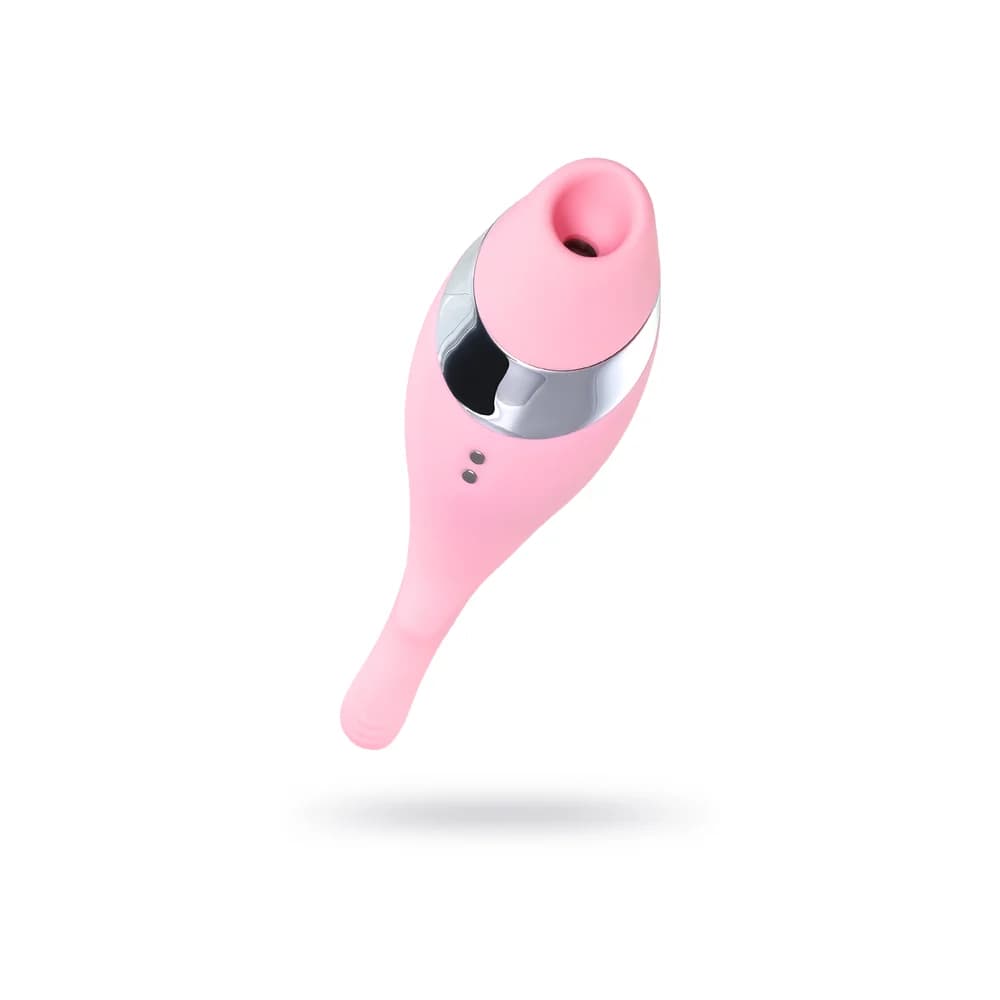 Flovetta by Toyfa Dahlia Çok Fonksiyonlu Vakumlu ve Titreşimli Silikon Vibratör Pembe 14 cm