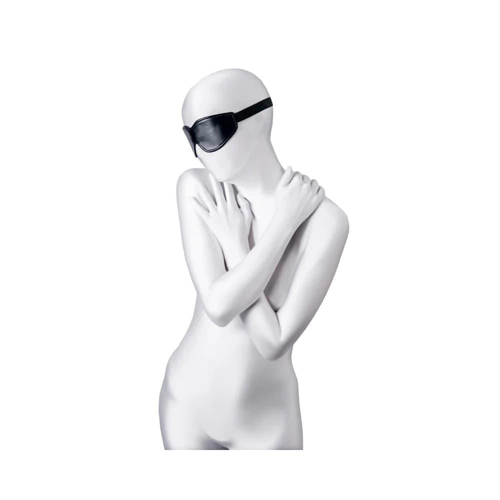 Anonymo by TOYFA Siyah PU Deri Kürk Astarlı BDSM Göz Maskesi 26.5 cm