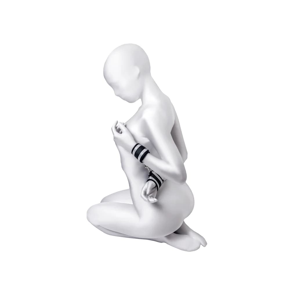 Anonymo by TOYFA Gümüş Polyester El Kelepçesi 23.5 cm BDSM Aksesuarı